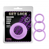 Набор из 3 сиреневых эрекционных колец Magnum Force Cock Ring - Chisa - в Коврове купить с доставкой