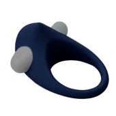 Гладкое синее эрекционное виброкольцо STIMU RING - Dream Toys - в Коврове купить с доставкой