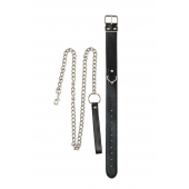 Черный ошейник с поводком Wild - Lola Games - купить с доставкой в Коврове