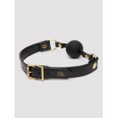 Черный кляп-шар Bound to You Faux Leather Ball Gag - Fifty Shades of Grey - купить с доставкой в Коврове