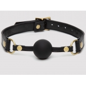 Черный кляп-шар Bound to You Faux Leather Ball Gag - Fifty Shades of Grey - купить с доставкой в Коврове