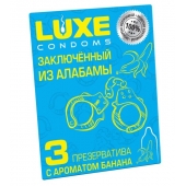 Презервативы  Заключенный из Алабамы  с ароматом банана - 3 шт. - Luxe - купить с доставкой в Коврове