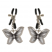 Зажимы на соски с бабочками Butterfly Nipple Clamps - Pipedream - купить с доставкой в Коврове