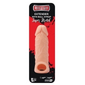 Телесная насадка EXTENDER WITH BALL STRAP 5.5 - 14 см. - Dream Toys - в Коврове купить с доставкой