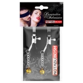 Оригинальные зажимы на соски с желтыми шариками - Notabu - купить с доставкой в Коврове