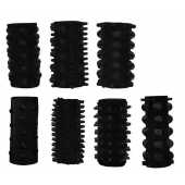 Набор из 7 черных насадок PENIS SLEEVES SET - Dream Toys - в Коврове купить с доставкой