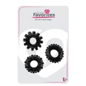 Набор из 3 черных эрекционных колец SET OF 3 COCKRINGS - Dream Toys - в Коврове купить с доставкой