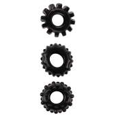 Набор из 3 черных эрекционных колец SET OF 3 COCKRINGS - Dream Toys - в Коврове купить с доставкой