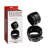 Черные оковы Classic Ankle Cuffs - Chisa - купить с доставкой в Коврове
