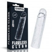 Прозрачная насадка-удлинитель Flawless Clear Penis Sleeve Add 1 - 15,5 см. - Lovetoy - в Коврове купить с доставкой