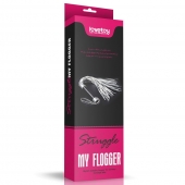 Серебристая плетка Struggle My Flogger с черной ручкой - 45 см. - Lovetoy - купить с доставкой в Коврове