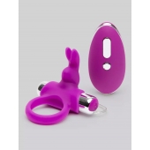 Лиловое виброкольцо с пультом ДУ Remote Control Cock Ring - Happy Rabbit - в Коврове купить с доставкой