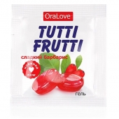 Гель-смазка Tutti-frutti со вкусом барбариса - 4 гр. - Биоритм - купить с доставкой в Коврове