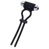 Черное эрекционное лассо на пенис Jat - A-toys - в Коврове купить с доставкой