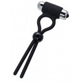 Черное эрекционное лассо Ect с виброэлементом - A-toys - в Коврове купить с доставкой