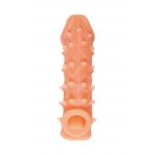 Телесная закрытая насадка с пупырышками Cock Sleeve Size M - 15,6 см. - KOKOS - в Коврове купить с доставкой