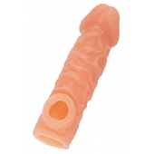 Телесная закрытая насадка с шершавой головкой Cock Sleeve Size M - 15,6 см. - KOKOS - в Коврове купить с доставкой