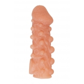Телесная закрытая насадка с шариками Cock Sleeve Size S - 13,8 см. - KOKOS - в Коврове купить с доставкой