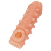 Телесная закрытая насадка с шариками Cock Sleeve Size S - 13,8 см. - KOKOS - в Коврове купить с доставкой