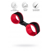 Красно-черные велюровые оковы Anonymo - ToyFa - купить с доставкой в Коврове