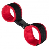 Красно-черные велюровые оковы Anonymo - ToyFa - купить с доставкой в Коврове