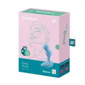 Голубой анальный вибростимулятор Deep Driver - 11,2 см. - Satisfyer - в Коврове купить с доставкой