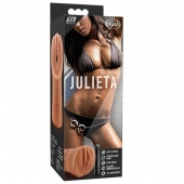 Мастурбатор-вагина цвета карамели Julieta с вибрацией - Blush Novelties - в Коврове купить с доставкой
