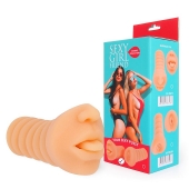 Телесный мастурбатор-ротик с высунутым язычком - Bior toys - в Коврове купить с доставкой