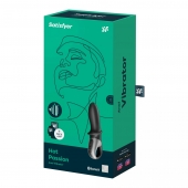 Черный анальный вибратор Hot Passion с функцией нагрева - Satisfyer - в Коврове купить с доставкой