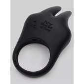 Черное эрекционное виброкольцо Sensation Rechargeable Vibrating Rabbit Love Ring - Fifty Shades of Grey - в Коврове купить с доставкой