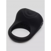 Черное эрекционное виброкольцо Sensation Rechargeable Vibrating Love Ring - Fifty Shades of Grey - в Коврове купить с доставкой