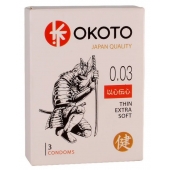 Тонкие презервативы OKOTO Thin Extra Soft - 3 шт. - Sitabella - купить с доставкой в Коврове