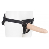 Пустотелый страпон Harness CLASSIC с бандажом - 19,5 см. - LOVETOY (А-Полимер) - купить с доставкой в Коврове