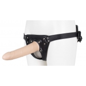 Пустотелый страпон Harness CLASSIC с бандажом - 19,5 см. - LOVETOY (А-Полимер) - купить с доставкой в Коврове