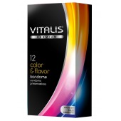 Цветные ароматизированные презервативы VITALIS PREMIUM color   flavor - 12 шт. - Vitalis - купить с доставкой в Коврове