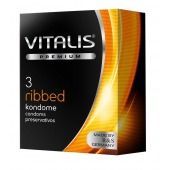 Ребристые презервативы VITALIS PREMIUM ribbed - 3 шт. - Vitalis - купить с доставкой в Коврове
