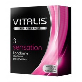 Презервативы с пупырышками и кольцами VITALIS PREMIUM sensation - 3 шт. - Vitalis - купить с доставкой в Коврове