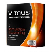 Презервативы VITALIS PREMIUM stimulation   warming с согревающим эффектом - 3 шт. - Vitalis - купить с доставкой в Коврове
