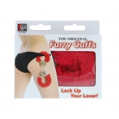 Металлические наручники с красной меховой опушкой METAL HANDCUFF WITH PLUSH RED - Dream Toys - купить с доставкой в Коврове