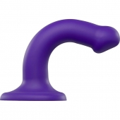 Фиолетовый фаллоимитатор-насадка Strap-On-Me Dildo Dual Density size S - 17 см. - Strap-on-me - купить с доставкой в Коврове