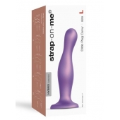 Фиолетовая насадка Strap-On-Me Dildo Plug Curvy size L - Strap-on-me - купить с доставкой в Коврове