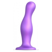 Фиолетовая насадка Strap-On-Me Dildo Plug Curvy size L - Strap-on-me - купить с доставкой в Коврове