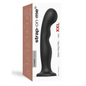 Черная насадка Strap-On-Me Dildo Plug P G size XXL - Strap-on-me - купить с доставкой в Коврове
