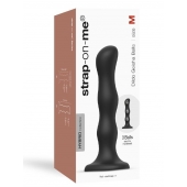 Черная насадка Strap-On-Me Dildo Geisha Balls size M - Strap-on-me - купить с доставкой в Коврове