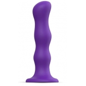 Фиолетовая насадка Strap-On-Me Dildo Geisha Balls size M - Strap-on-me - купить с доставкой в Коврове