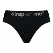 Черные трусики для насадок Heroine Lingerie Harness - size L - Strap-on-me - купить с доставкой в Коврове