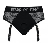 Черные трусики для насадок Diva Lingerie Harness - size M - Strap-on-me - купить с доставкой в Коврове