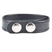 Кольцо на пенис SNAP COCK RING из искусственной кожи на клепках - BlueLine - в Коврове купить с доставкой