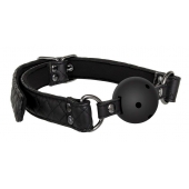 Черный кляп-шарик BALL GAG DIAMOND - Dream Toys - купить с доставкой в Коврове