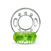 Зеленое эрекционное виброкольцо Arouser Vibrating C-Ring - Blush Novelties - в Коврове купить с доставкой